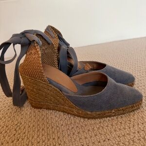 Castaner Carina Wedge Espadrilles Blue